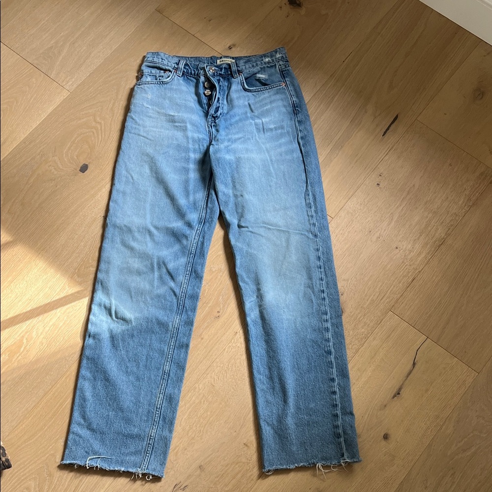 GRLFRND Light Blue Straight Leg Jeans